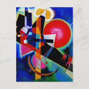 Kandinsky i Blue Abstrakt Painting Vykort