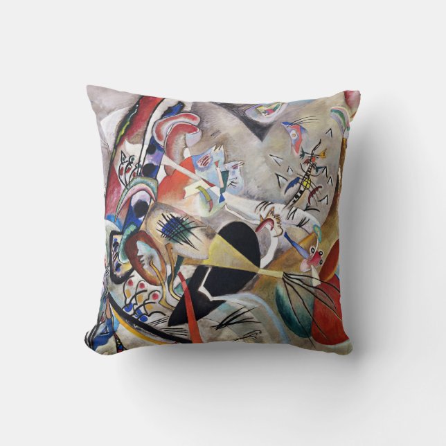 Kandinsky i grå dekorativ kudde (Framsida)