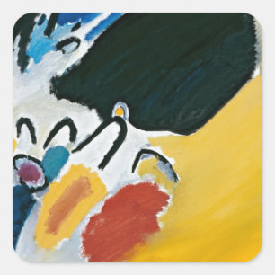 Kandinsky Impression III Konsert Abstrakt Painting Fyrkantigt Klistermärke