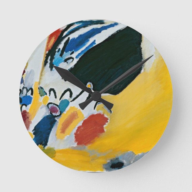 Kandinsky Impression III Konsert Abstrakt Painting Rund Klocka (Framsida)