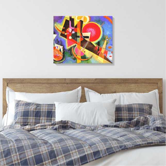 Kandinsky - In Blue, abstract art, Canvastryck (Insitu (sovrum))