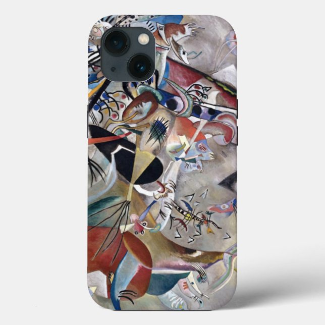 Kandinsky in Grått Abstrakt Artwork (Baksida)