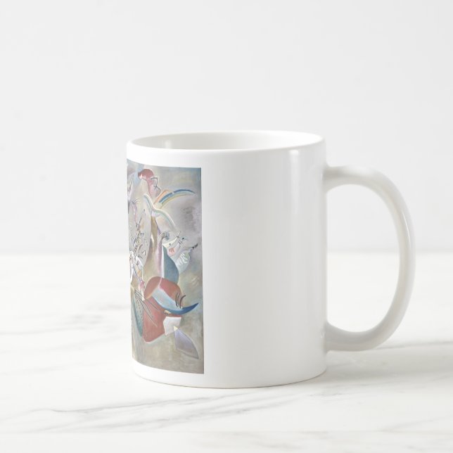 Kandinsky in Grått Abstrakt Artwork Kaffemugg (Höger)