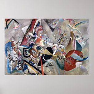 Kandinsky in Grått Abstrakt Artwork Poster