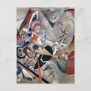 Kandinsky in Grått Abstrakt Artwork Vykort