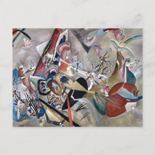 Kandinsky in Grått Abstrakt Artwork Vykort