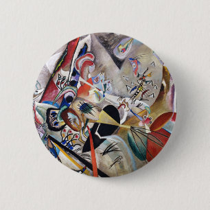 Kandinsky in Grått Button Knapp