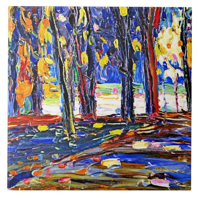 Kandinsky - In the Park of St Cloud - Autumn II Kakelplatta (Framsidan)