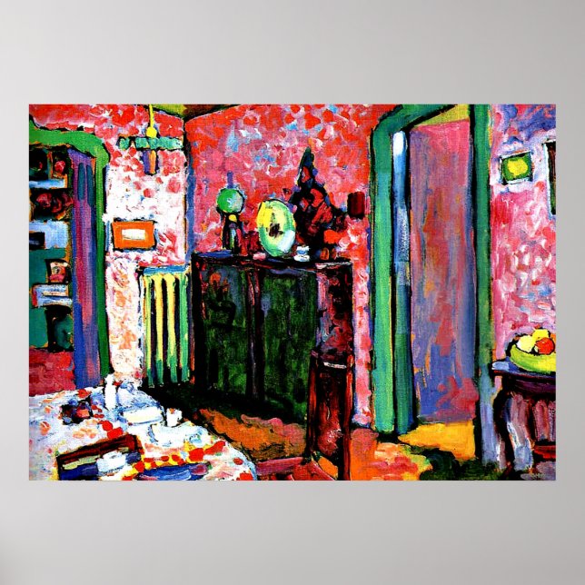 Kandinsky: Insida, My Dining Room, 1909 Poster (Framsidan)