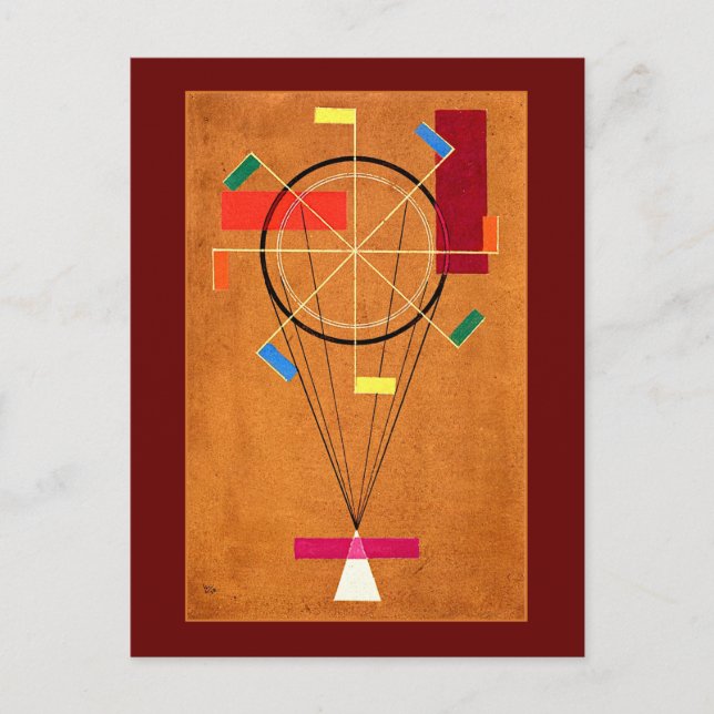 Kandinsky - Jolly, målning av abstrakt, Vykort (Framsida)