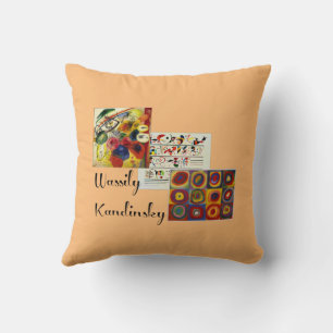 Kandinsky - kollage av tre målningar kudde