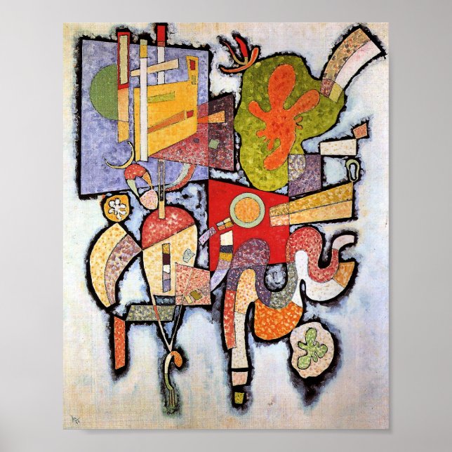 Kandinsky - Komplex, Enkel, abstrakt konst målning Poster (Framsidan)