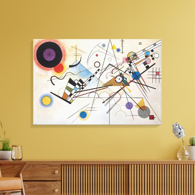 Kandinsky Komposition VIII Abstrakt Konst Canvastryck (Insitu (Vardagsrum))