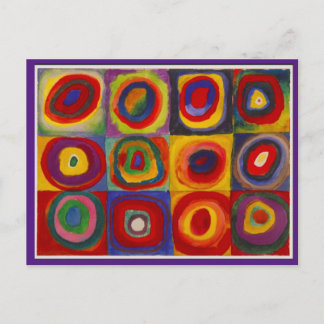 Kandinsky, koncentriska cirklar, fin konst vykort