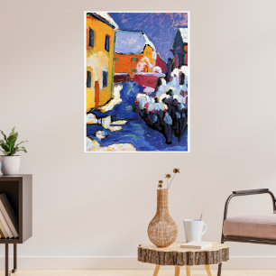 Kandinsky - Kyrkogård och prästgård i Kochel Poster