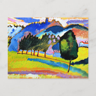Kandinsky - Landskap med böljande kullar Vykort