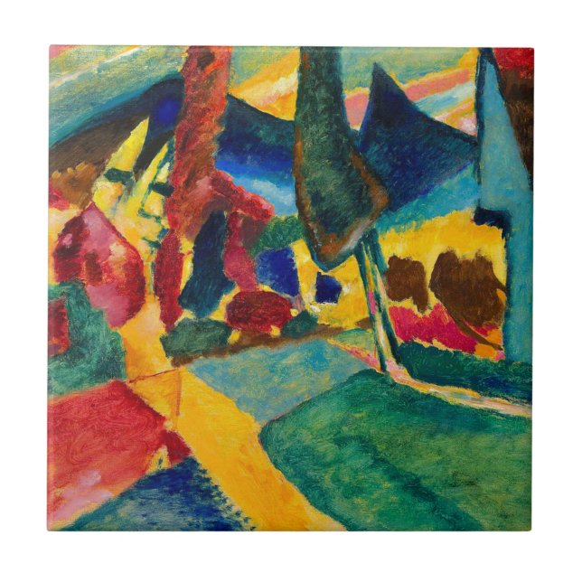 Kandinsky Ligcape med två poppars Kakelplatta (Framsidan)