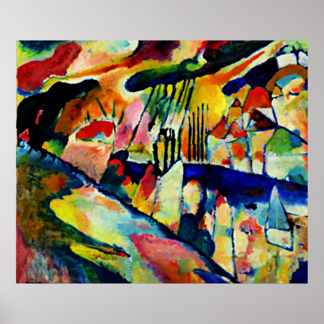 Kandinsky - liggande med regn poster (Framsidan)