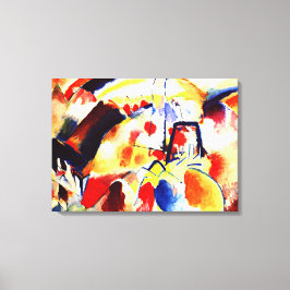 Kandinsky - Liggande med röda fläckar Canvastryck