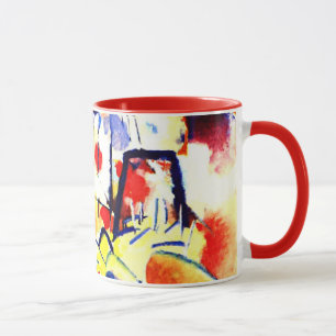Kandinsky - Liggande med röda fläckar Mugg