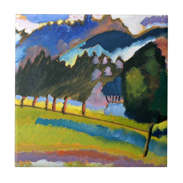Kandinsky - Liggande med Rolling Backe Kakelplatta (Framsidan)