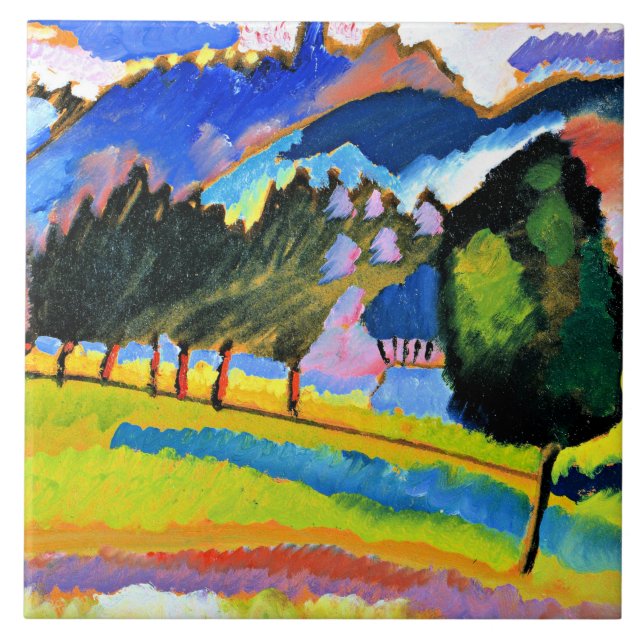 Kandinsky - Liggande med Rolling Backe Kakelplatta (Framsidan)