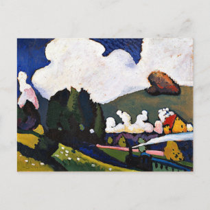 Kandinsky - liggande nära Murnau med lokomotiv Vykort