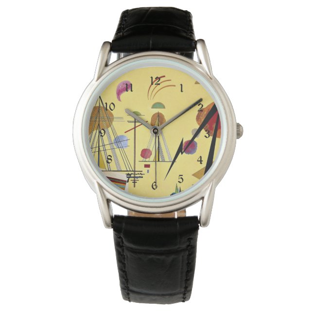 Kandinsky - Line-Spot, abstrakt konst Armbandsur (Framsida)