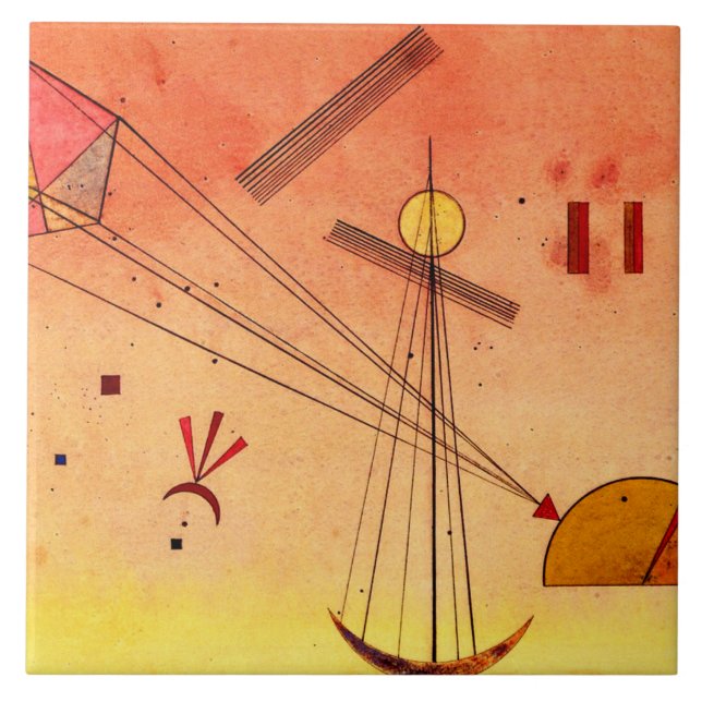 Kandinsky - Ljust bilaga Kakelplatta (Framsidan)