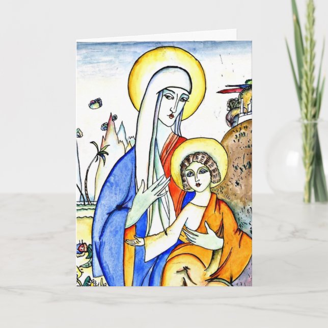 Kandinsky - Madonna och Child, vacker målning Kort (Framsida)