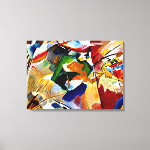 Kandinsky - Måla med Grönt Center Canvastryck