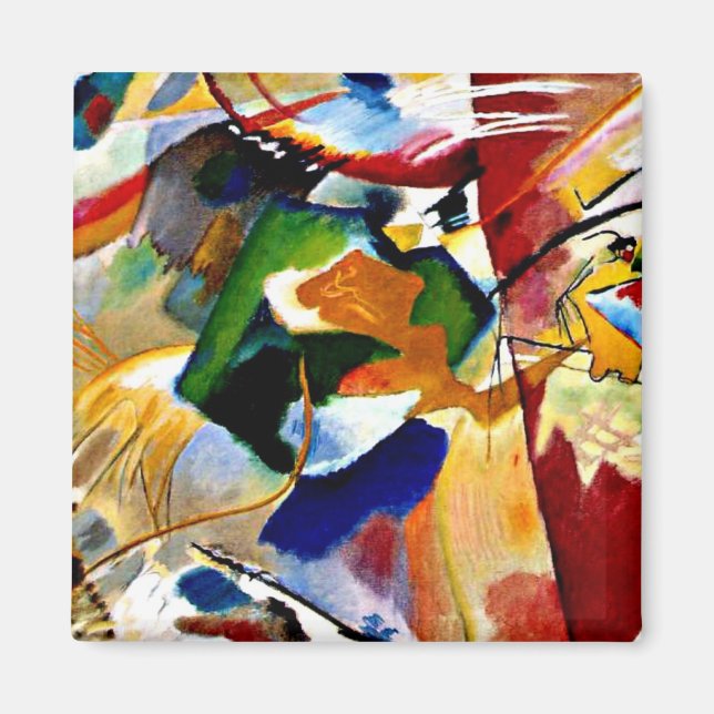 Kandinsky - Måla med Grönt Center  Magnet (Framsidan)