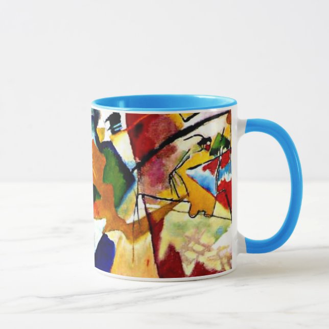Kandinsky - Måla med Grönt Center Mugg (Höger)