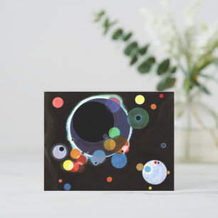 Kandinsky-målning, flera kretsar vykort