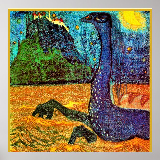 Kandinsky - måndagskväll, berömd teckningar poster (Framsidan)