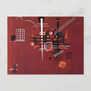 Kandinsky - Matt röd Vykort