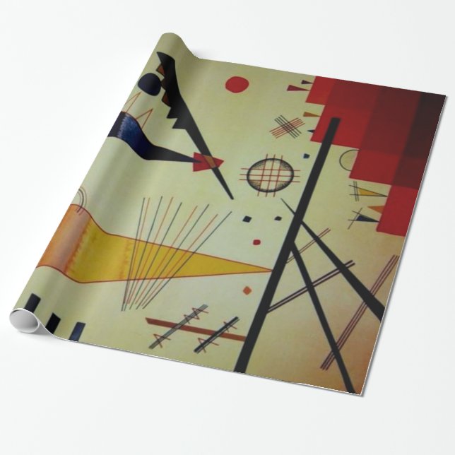 Kandinsky Merry Structure Abstrakt Artwork Presentpapper (Utrullad)