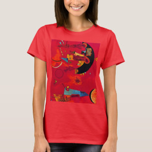 Kandinsky Mit & Gegen Red Färg Abstrakt Painting T Shirt