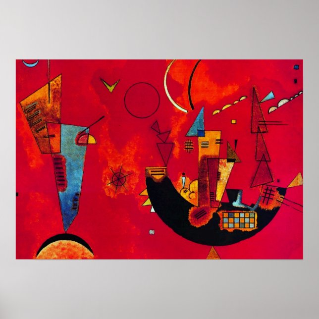 Kandinsky Mit und Gegen Abstrakt Painting Poster (Framsidan)