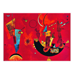 Kandinsky - Mit und Gegen (med och emot) Fototryck