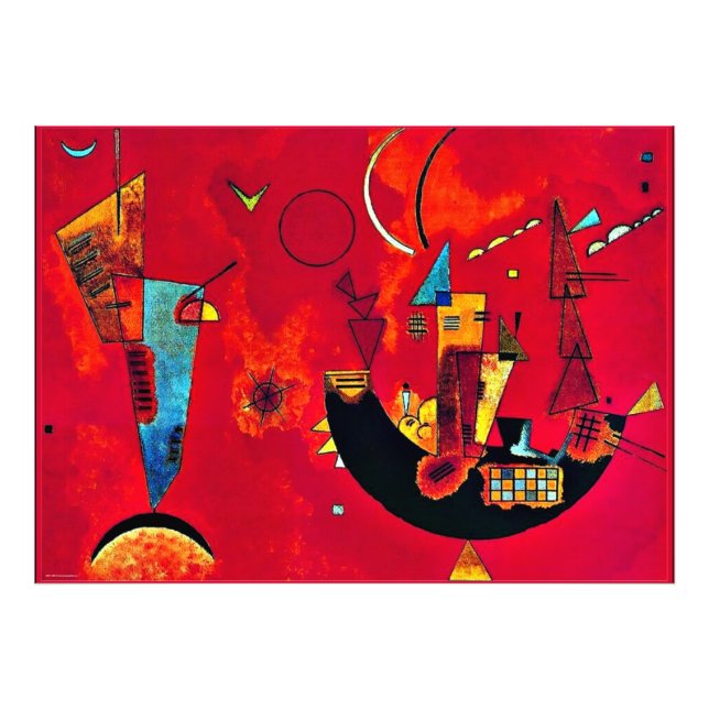 Kandinsky - Mit und Gegen (med och emot) Fototryck (Framsidan)