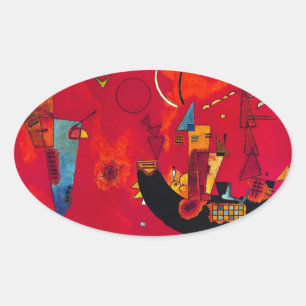 Kandinsky Mit und Gegen Ovalt Klistermärke