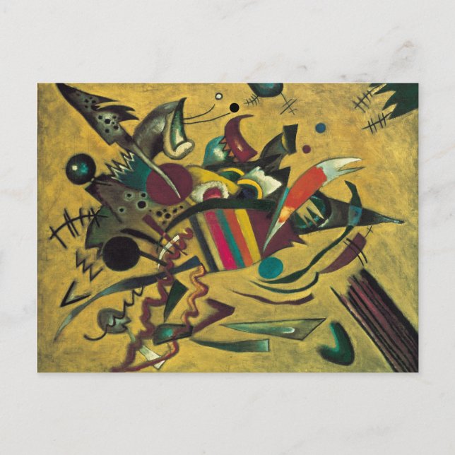 Kandinsky Modern Absract Expressionist Artwork Vykort (Framsida)