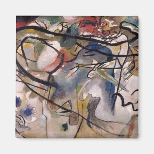 Kandinsky Modern Abstrakt Colorful Artwork Magnet (Framsidan)