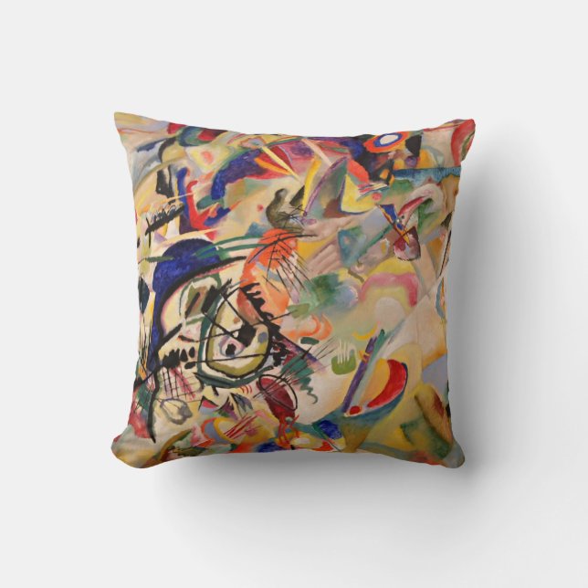 Kandinsky Modern Abstrakt Painting Artwork Kudde (Framsida)