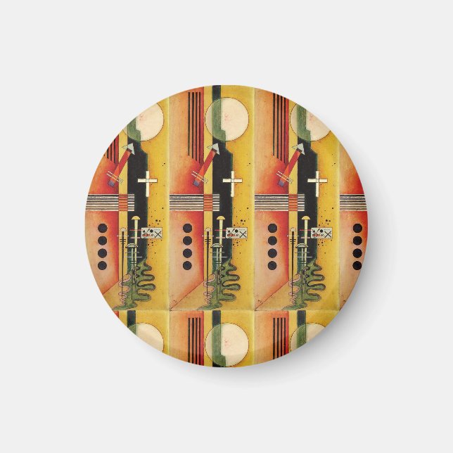 Kandinsky Modern Abstrakt Painting Artwork Magnet (Framsidan)