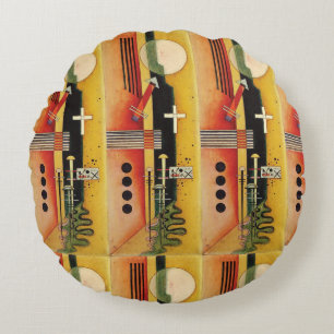 Kandinsky Modern Abstrakt Painting Artwork Rund Kudde