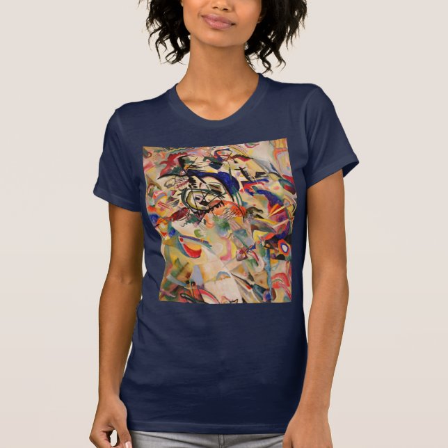 Kandinsky Modern Abstrakt Painting Artwork T Shirt (Framsida)