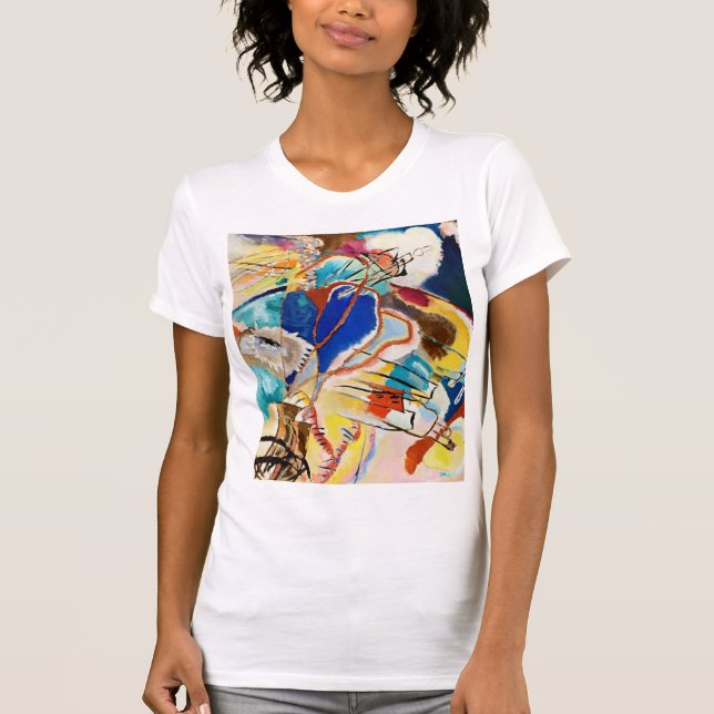Kandinsky Modern Abstrakt Painting Artwork T Shirt (Framsida)