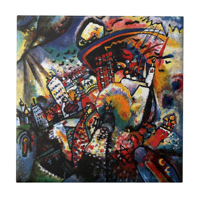 Kandinsky - Moskva I, berömd lackering Kakelplatta (Framsidan)